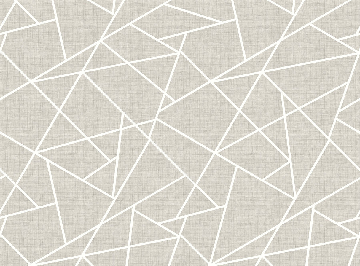 Katie Hunt x A-Street Prints ASTM3915 Modern Lines White on Dove Grey Wall Mural