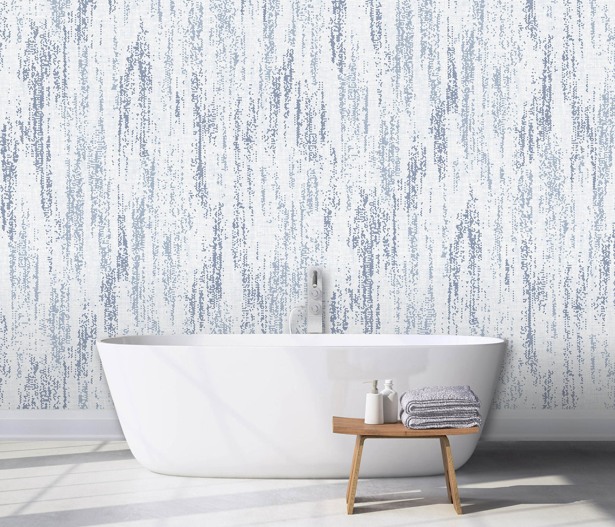 Katie Hunt x A-Street Prints ASTM3917 Rainfall Ocean Blue Wall Mural