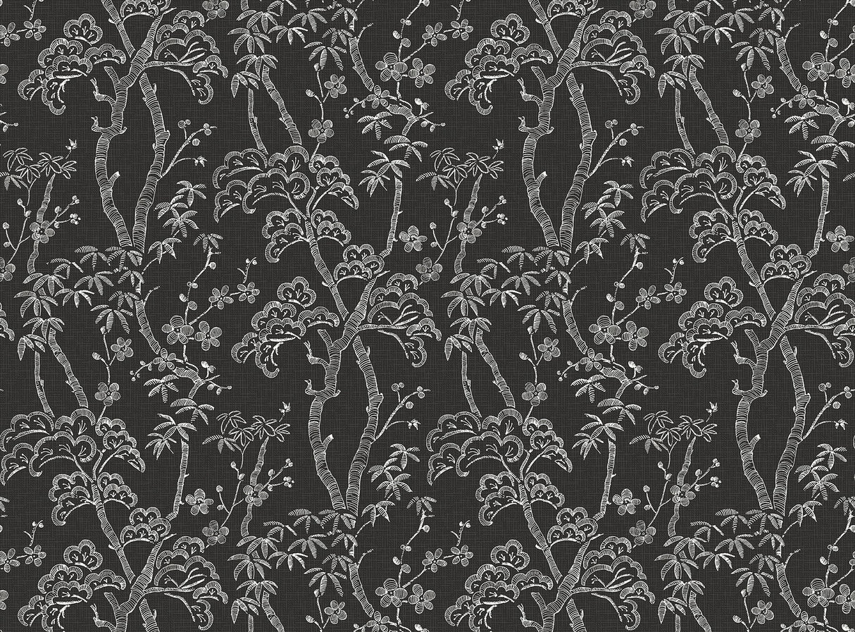 Katie Hunt x A-Street Prints ASTM3919 Storybook Forest Charcoal Grey Wall Mural