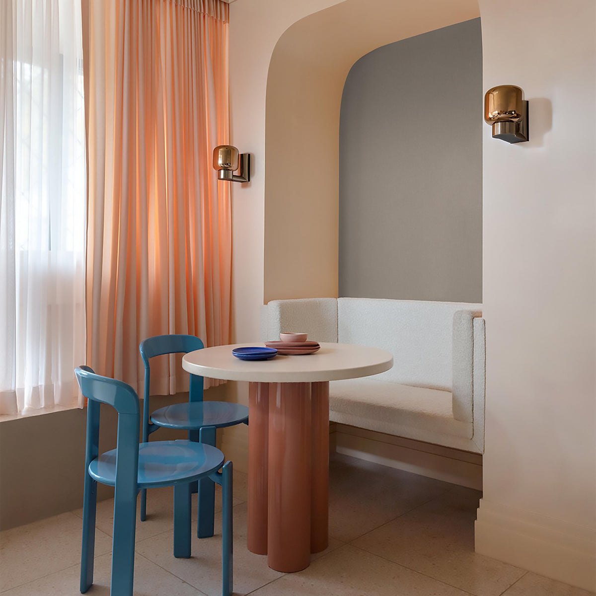 Galerie Atmosphere Textile Plain Brown Wallpaper AT1013