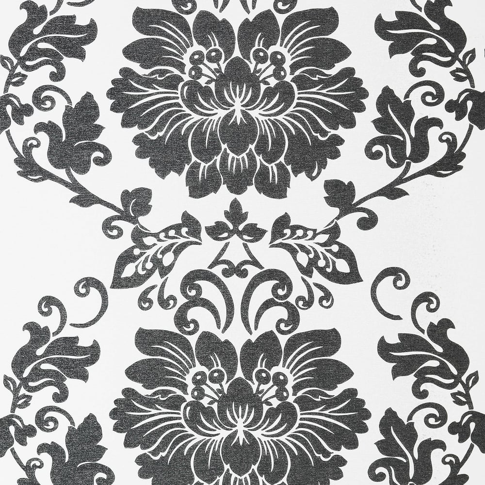 Anna French AT1459 ST. GERMAIN Black on White Wallpaper