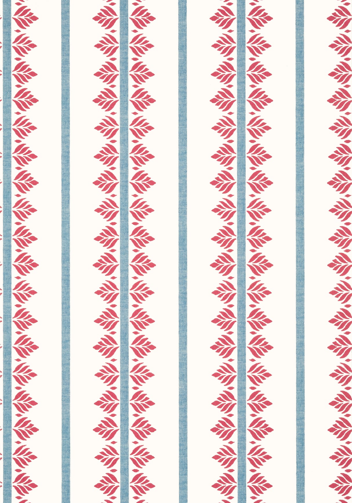 Anna French AT15105 FERN STRIPE Red and Blue Wallpaper