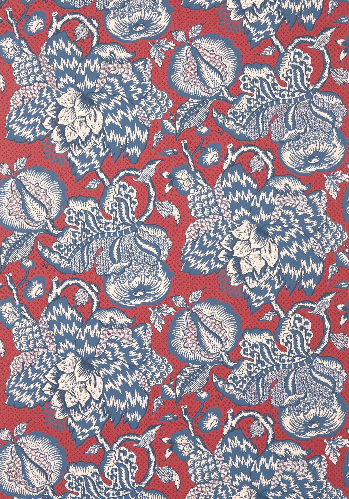 Anna French AT15109 WESTMONT Red and Blue Wallpaper