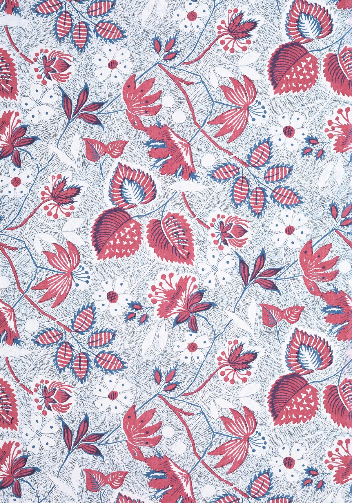 Anna French AT15115 INDIENNE HAZEL Red and Blue Wallpaper