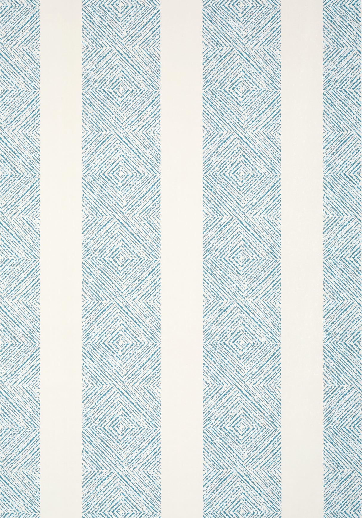 Anna French AT15129 CLIPPERTON STRIPE Blue on Natural Wallpaper