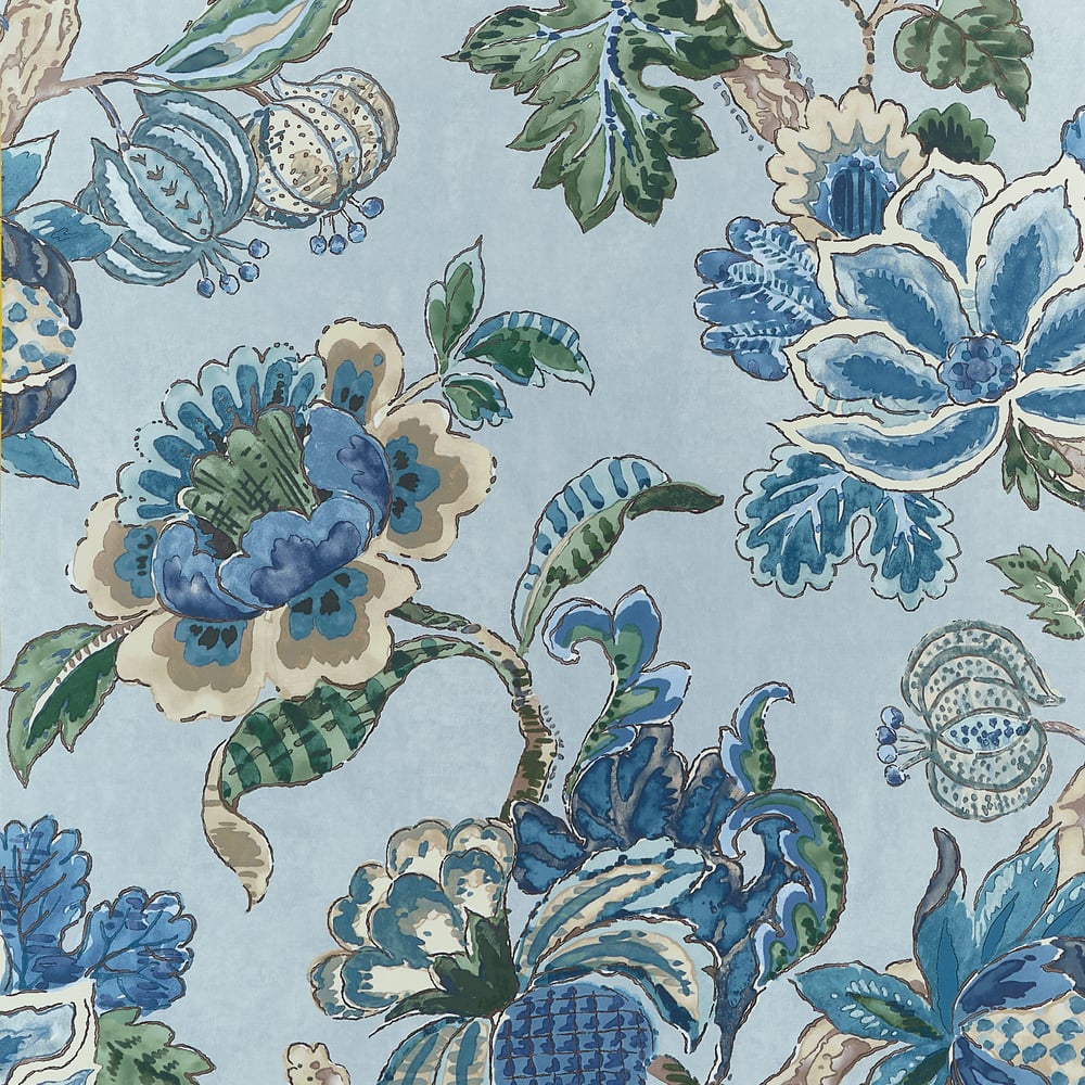 Anna French AT16138 Blue Wallpaper - BELVEDERE
