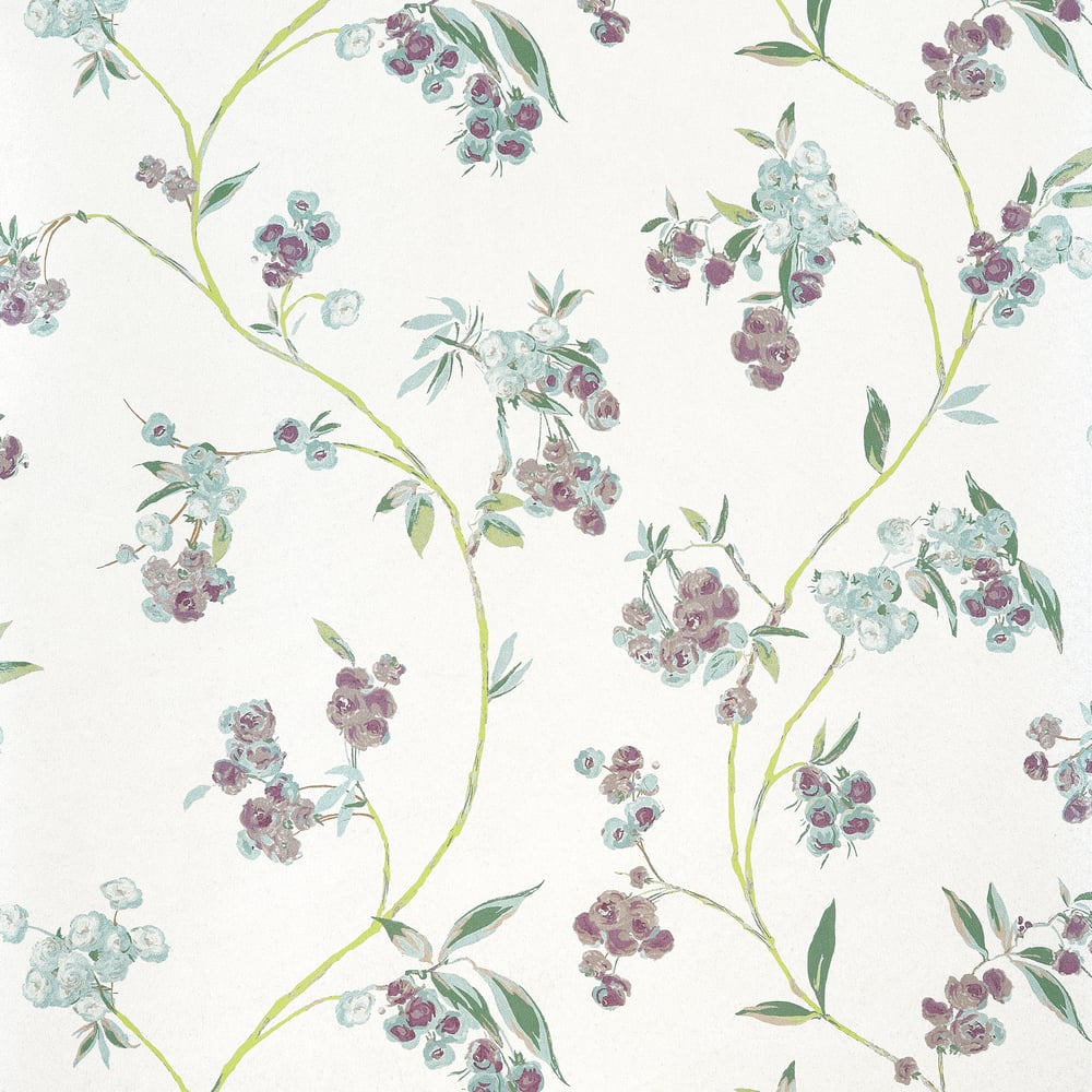 Anna French AT16154 Lavender on Pearl Wallpaper - BELVEDERE