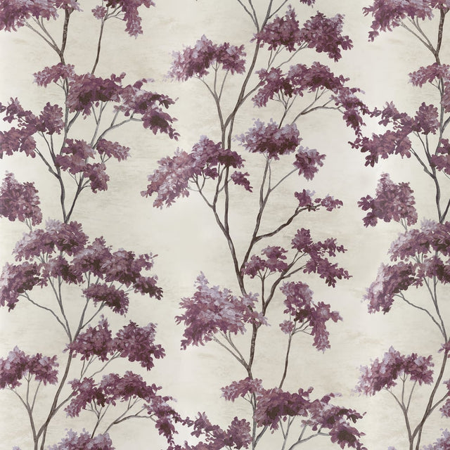 Anna French AT16167 Eggplant on Pearl Wallpaper - BELVEDERE