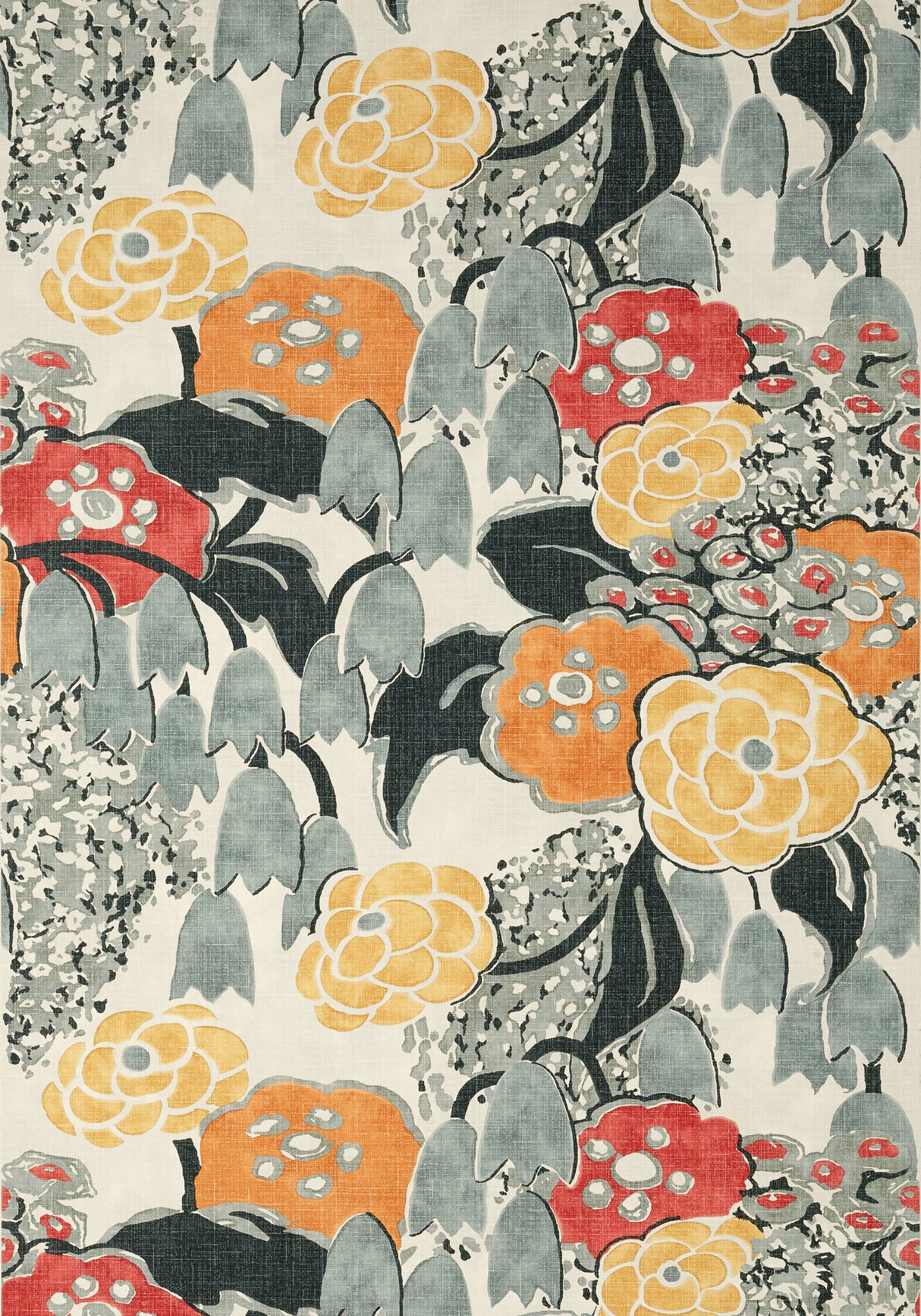 Anna French AT23103 LAURA Coral and Black Wallpaper