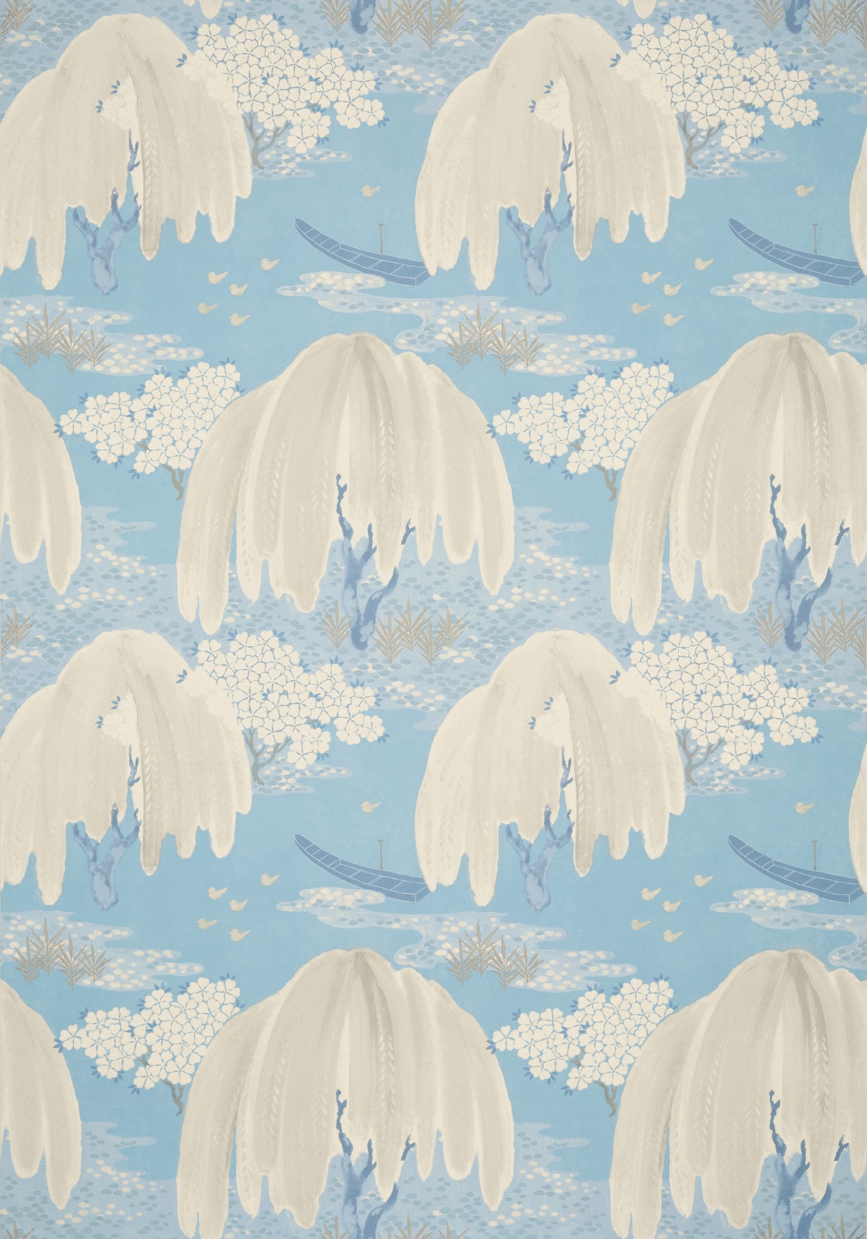 Anna French AT23108 WILLOW TREE Soft Blue Wallpaper