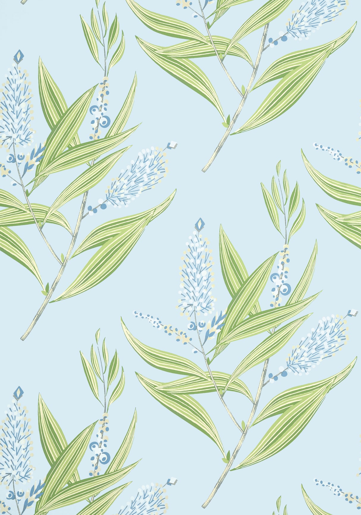 Anna French AT23133 WINTER BUD Soft Blue Wallpaper