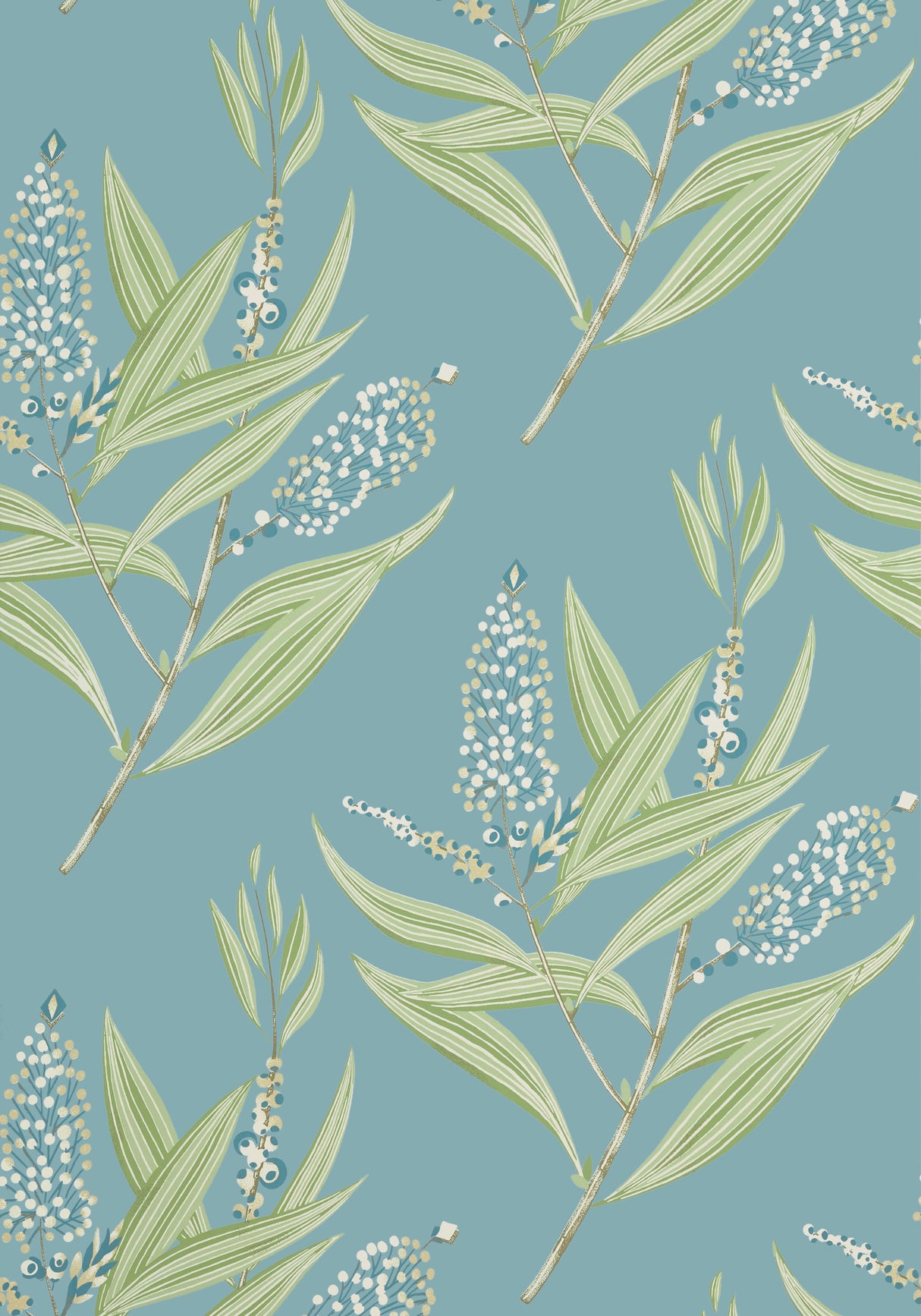 Anna French AT23136 WINTER BUD Teal Wallpaper