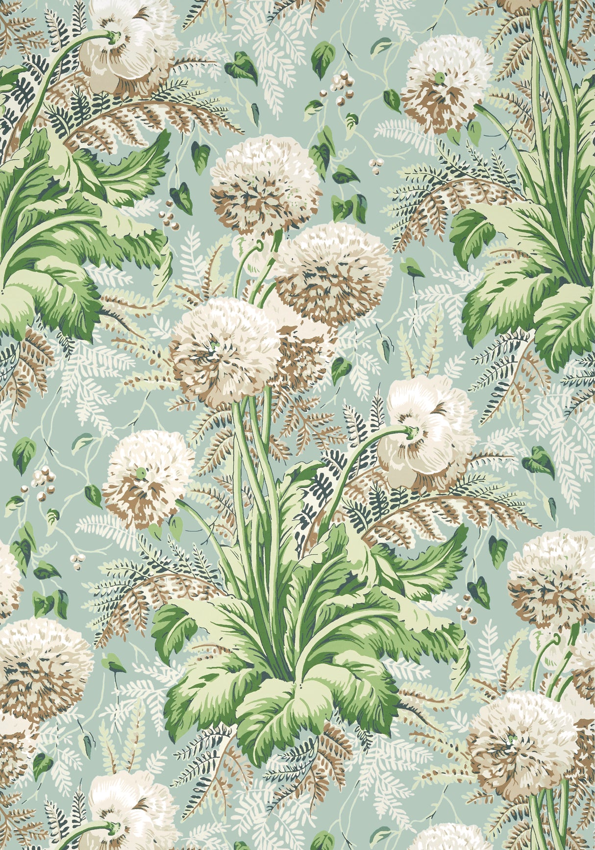 Anna French AT24536 DAHLIA Neutral on Robin's Egg Wallpaper