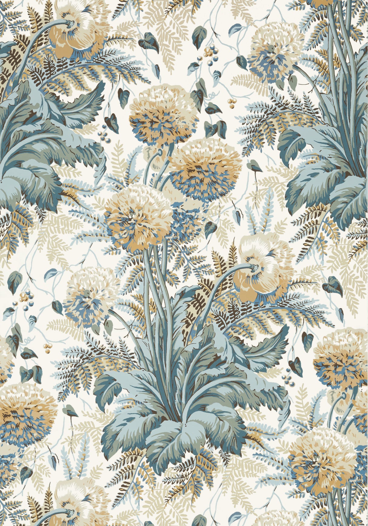Anna French AT24539 DAHLIA Soft Gold on Cream Wallpaper