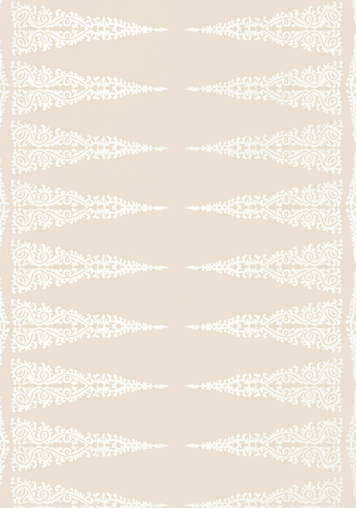 Anna French AT24541 ELLERY STRIPE White on Beige Wallpaper