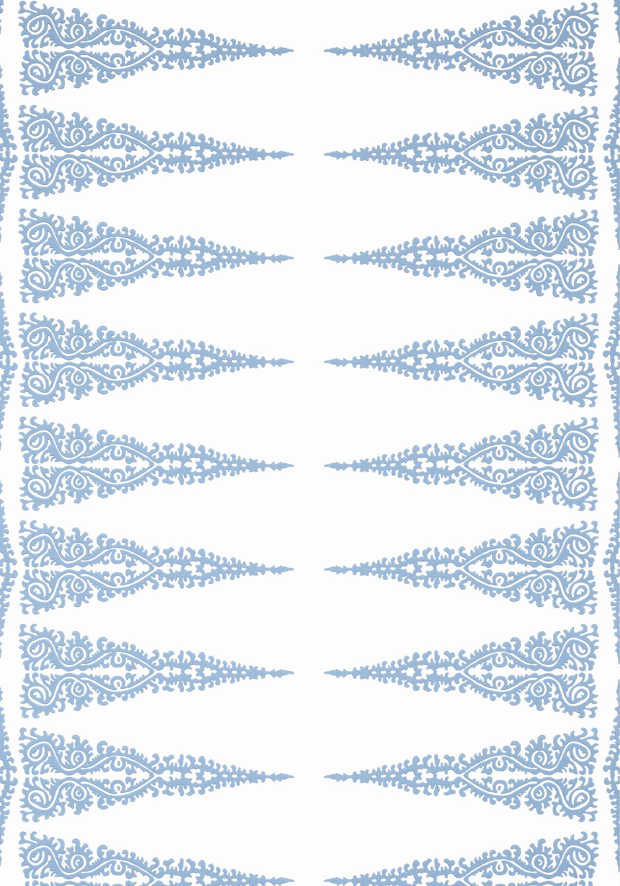 Anna French AT24543 ELLERY STRIPE Sky Blue on White Wallpaper