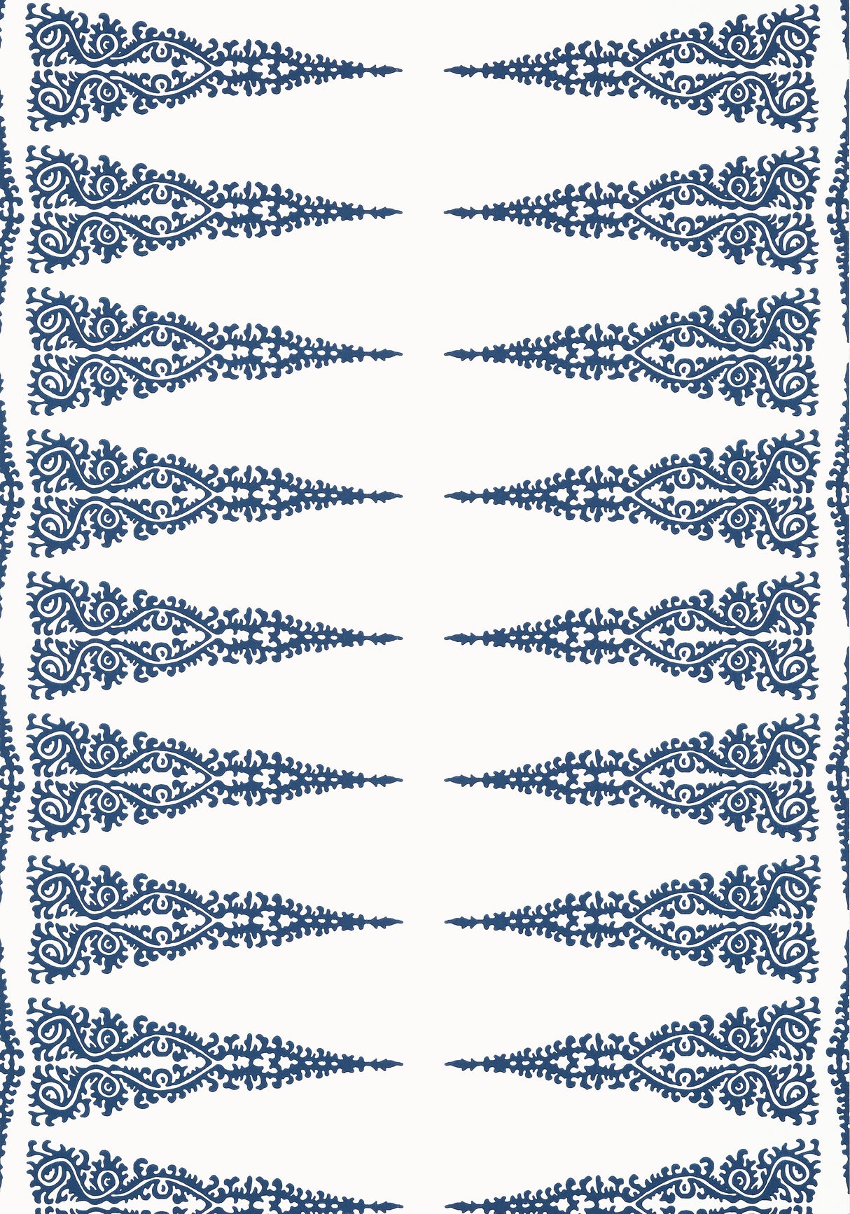 Anna French AT24547 ELLERY STRIPE Navy on White Wallpaper