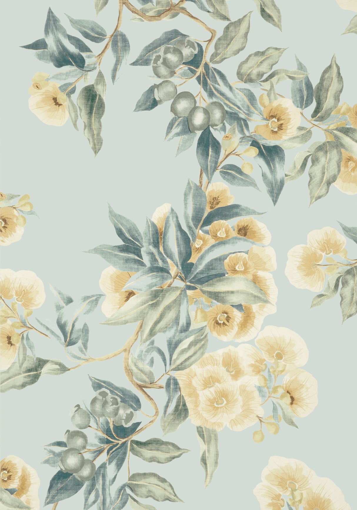 Anna French AT24552 CAMELLIA GARDEN Soft Gold Wallpaper