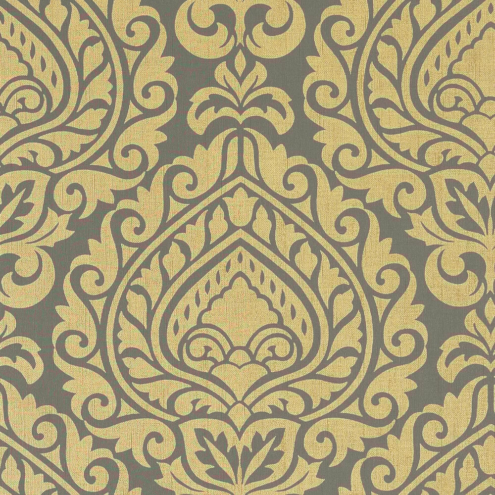 Anna French AT34109 ANNETTE Metallic Gold on Smoke Wallpaper