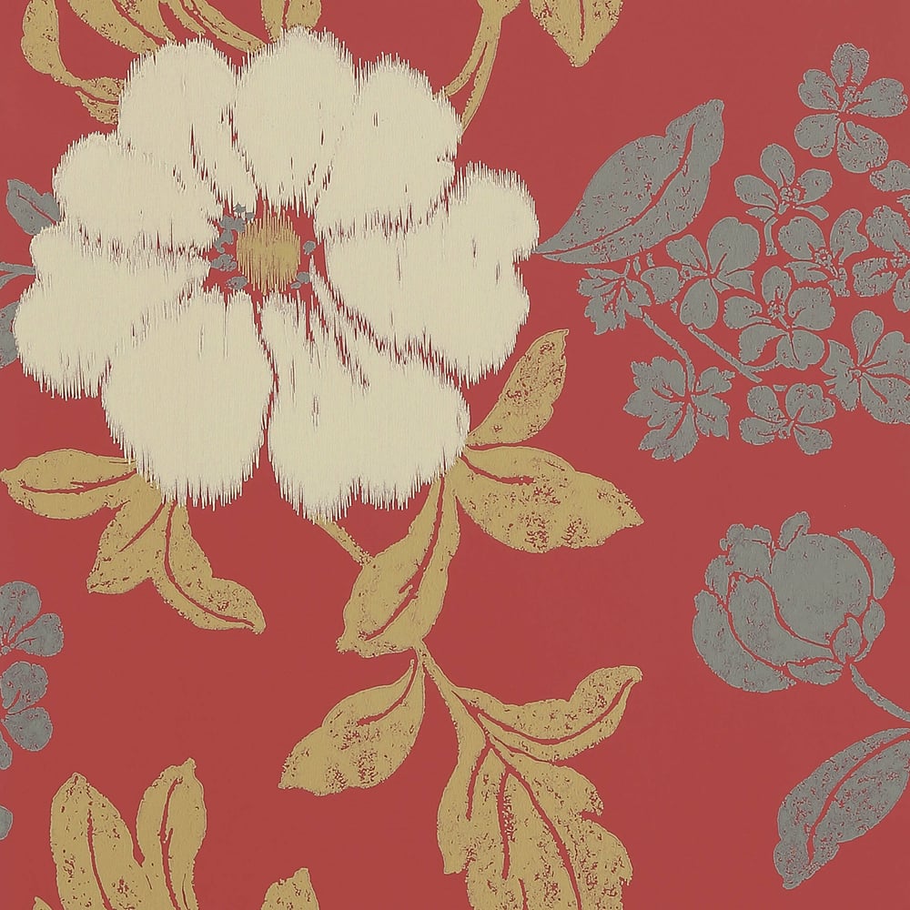 Anna French AT34143 RUE DE SEINE Cream on Berry Wallpaper