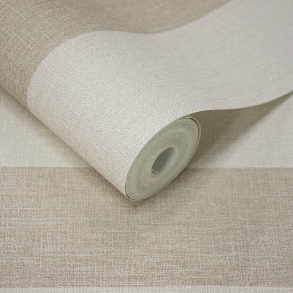 Galerie Atmosphere Regular stripes Beige Wallpaper AT4005
