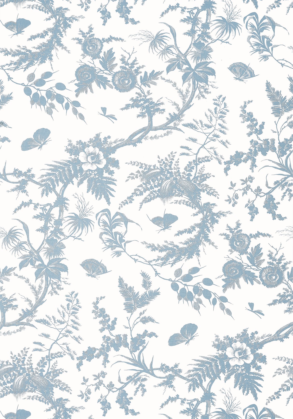Anna French AT57834 NEWLANDS TOILE Soft Blue Wallpaper