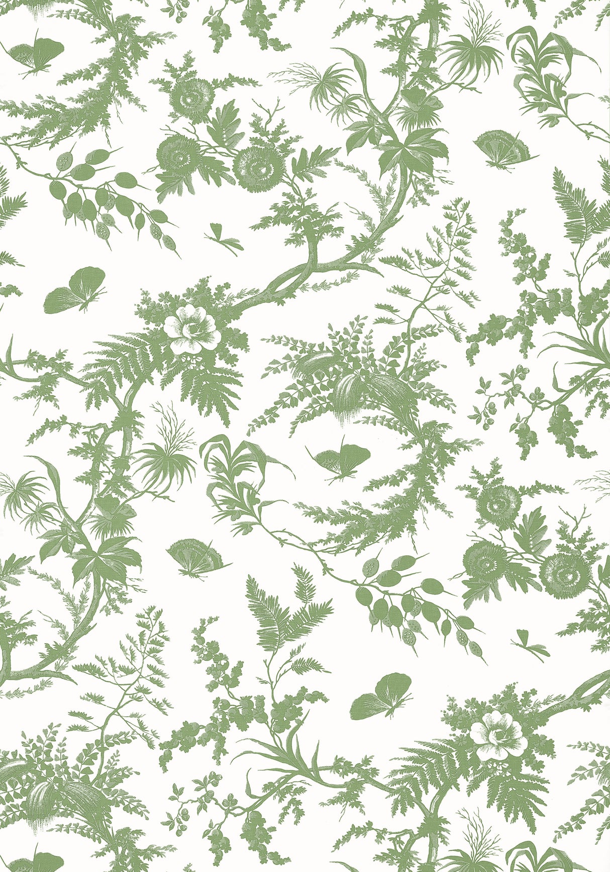 Anna French AT57836 NEWLANDS TOILE Green Wallpaper