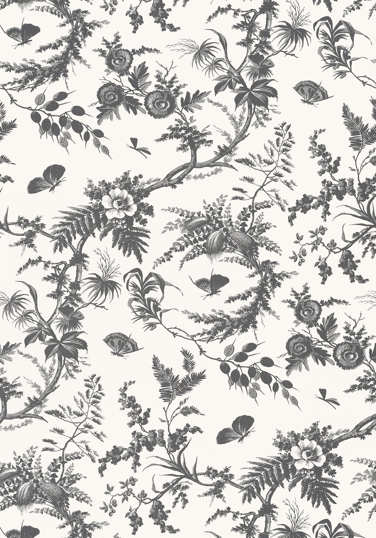 Anna French AT57838 NEWLANDS TOILE Black Wallpaper