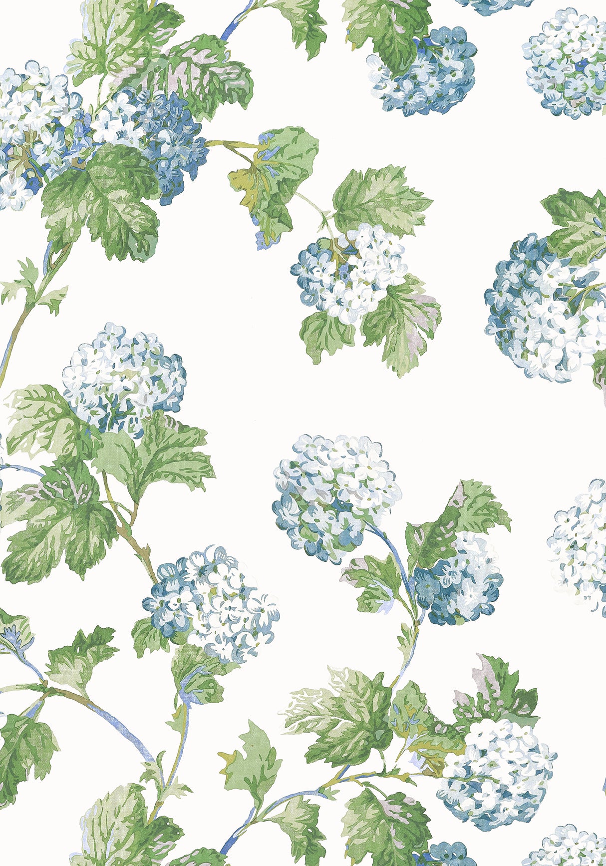 Anna French AT57846 SUSSEX HYDRANGEA Blue and Green Wallpaper