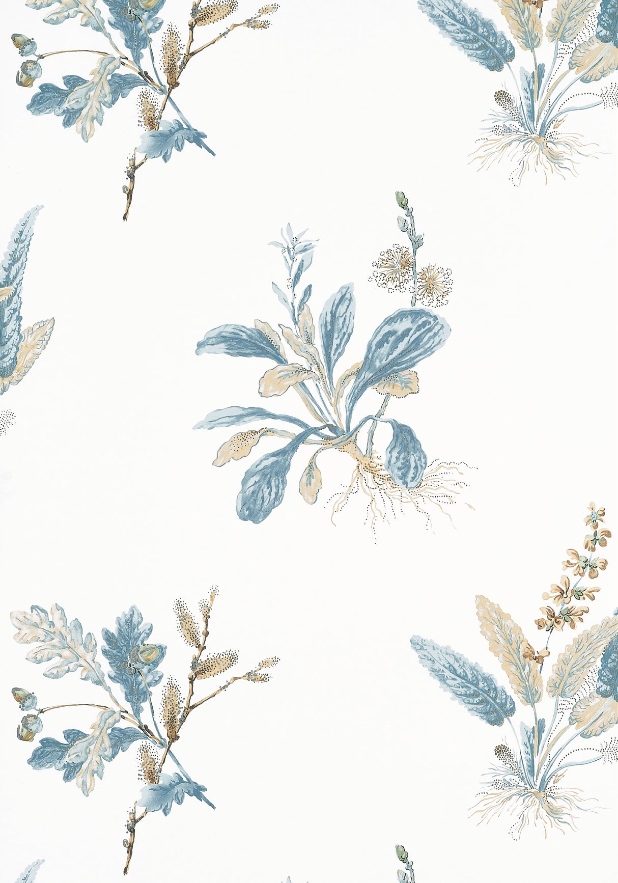 Anna French AT57850 WOODLAND Beige and Soft Blue Wallpaper