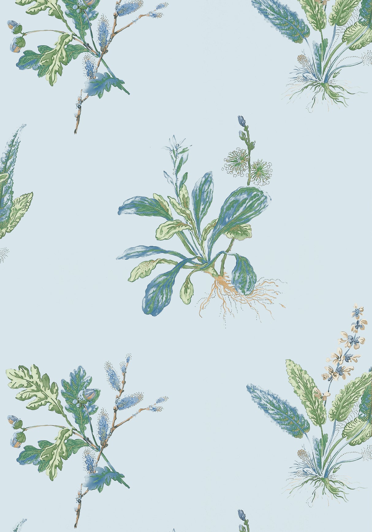 Anna French AT57851 WOODLAND Blue and Green Wallpaper