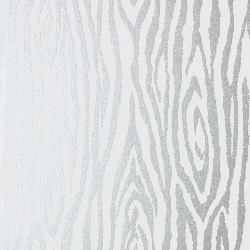 Anna French AT6015 SURREY WOODS Metallic Silver Wallpaper