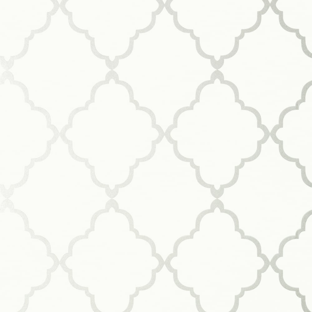 Anna French AT6054 KLEIN TRELLIS Off White Wallpaper