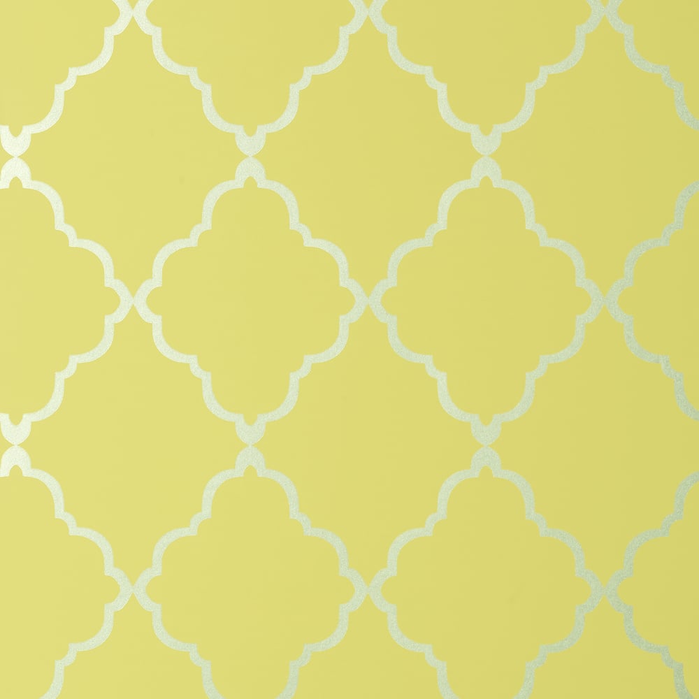 Anna French AT6056 KLEIN TRELLIS Citron Wallpaper