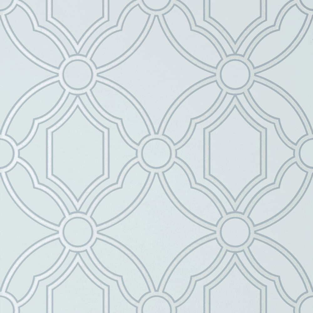 Anna French AT6125 ROSCOE Aqua Wallpaper