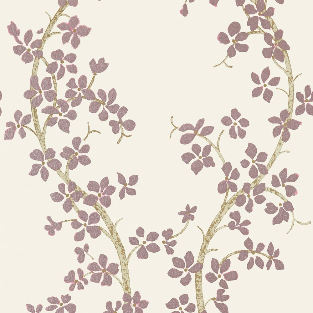 Anna French AT6155 ST. ALBANS GROVE Pink on Ivory Wallpaper