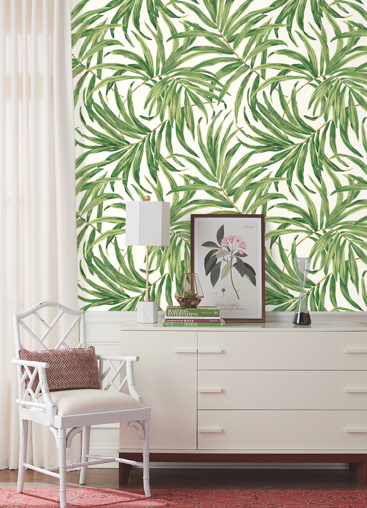 York AT7050 Bali Leaves Yellow & Tan Wallpaper