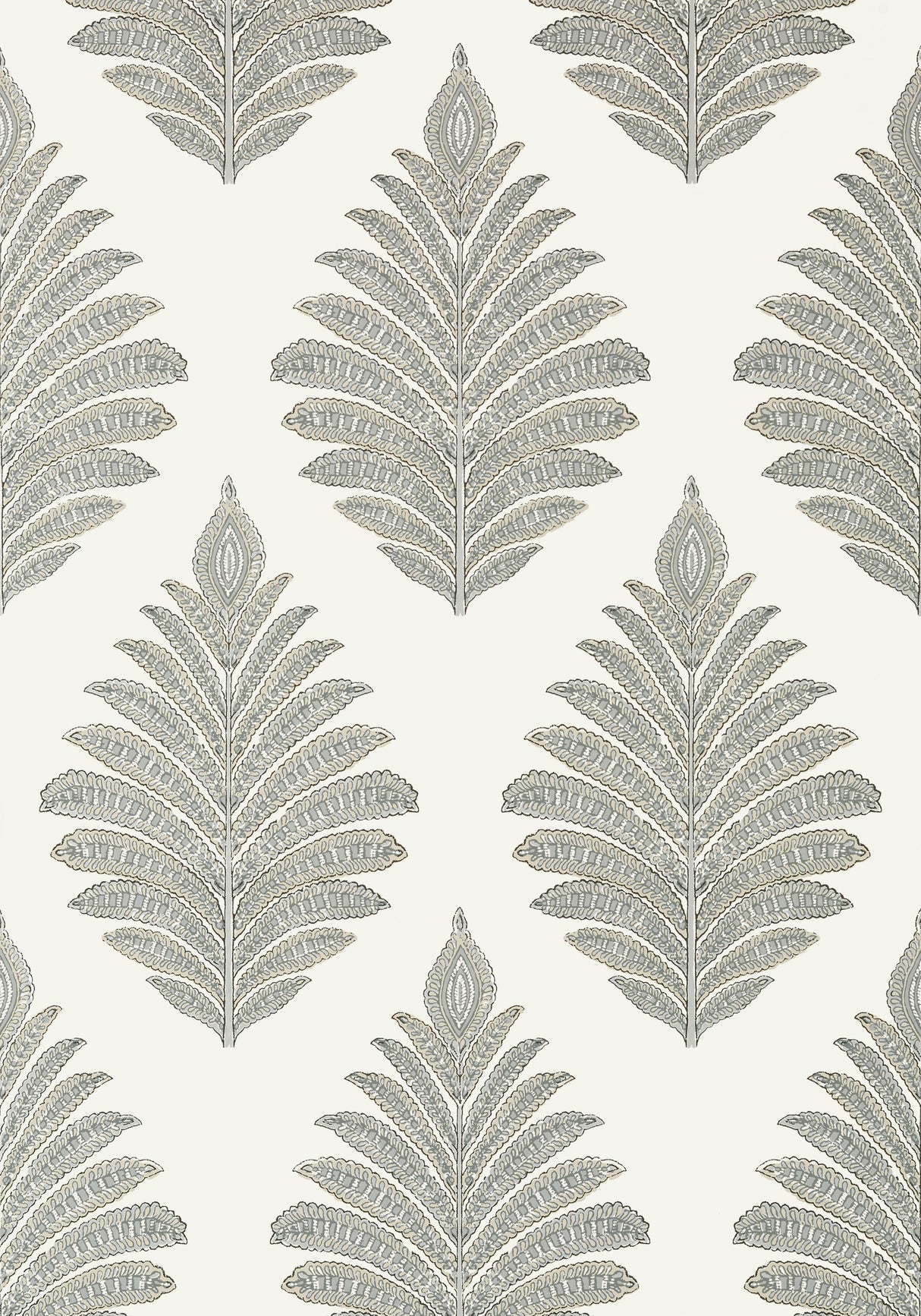 Anna French AT78724 PALAMPORE LEAF Grey Wallpaper