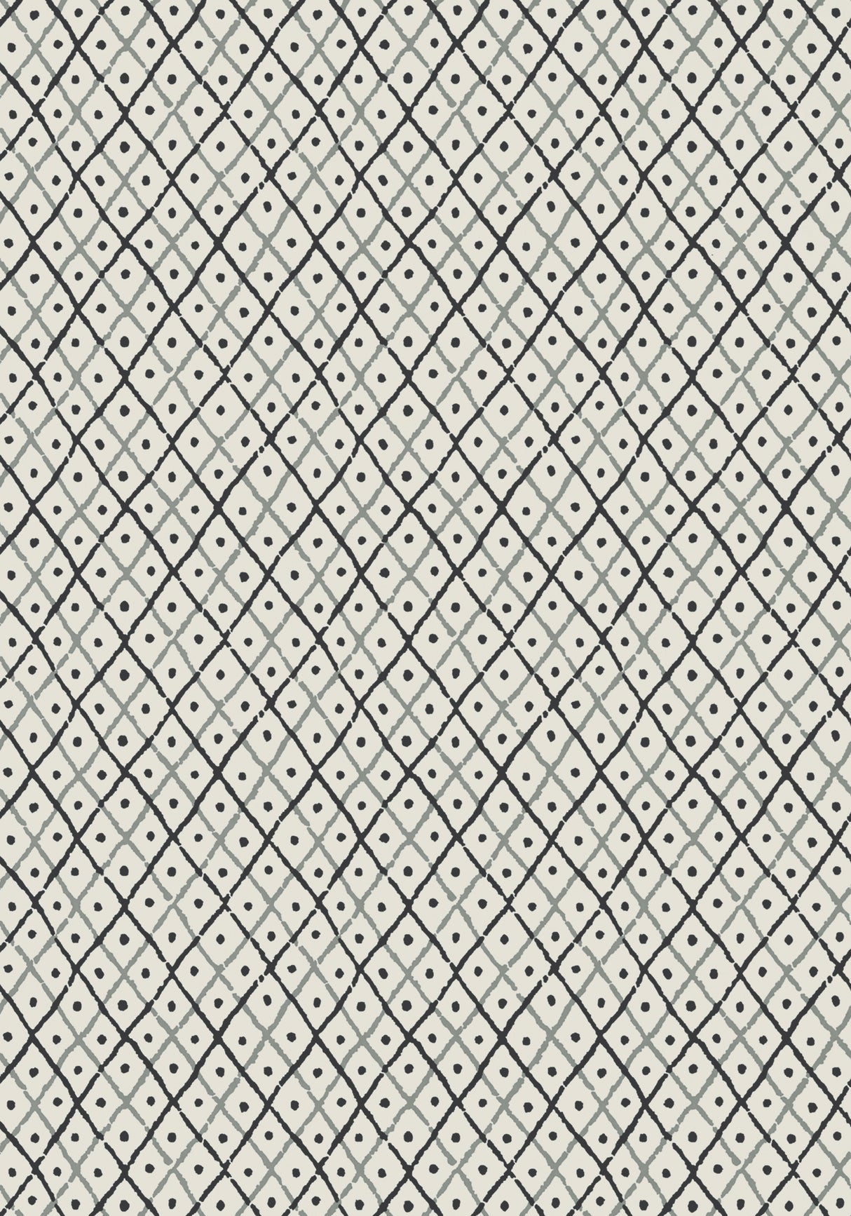 Anna French AT78756 MINI TRELLIS Charcoal Wallpaper