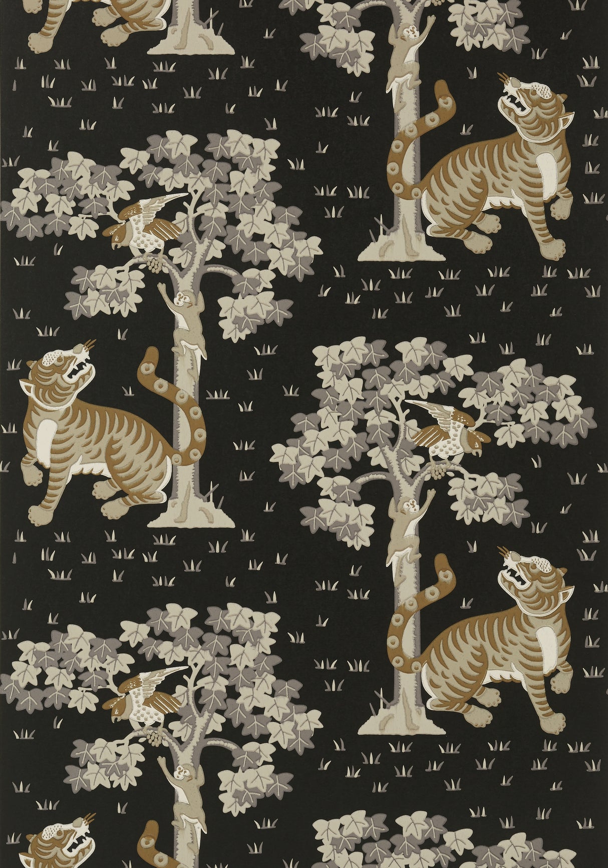 Anna French AT78778 KAHNA Black Wallpaper