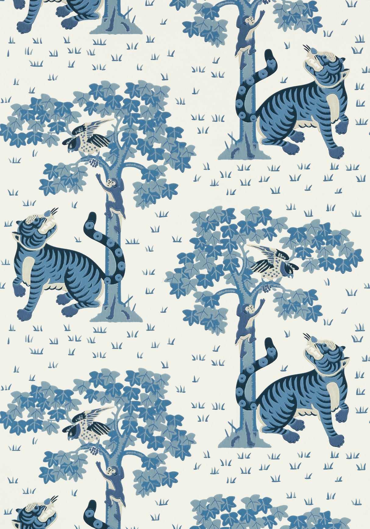 Anna French AT78780 KAHNA Blue Wallpaper