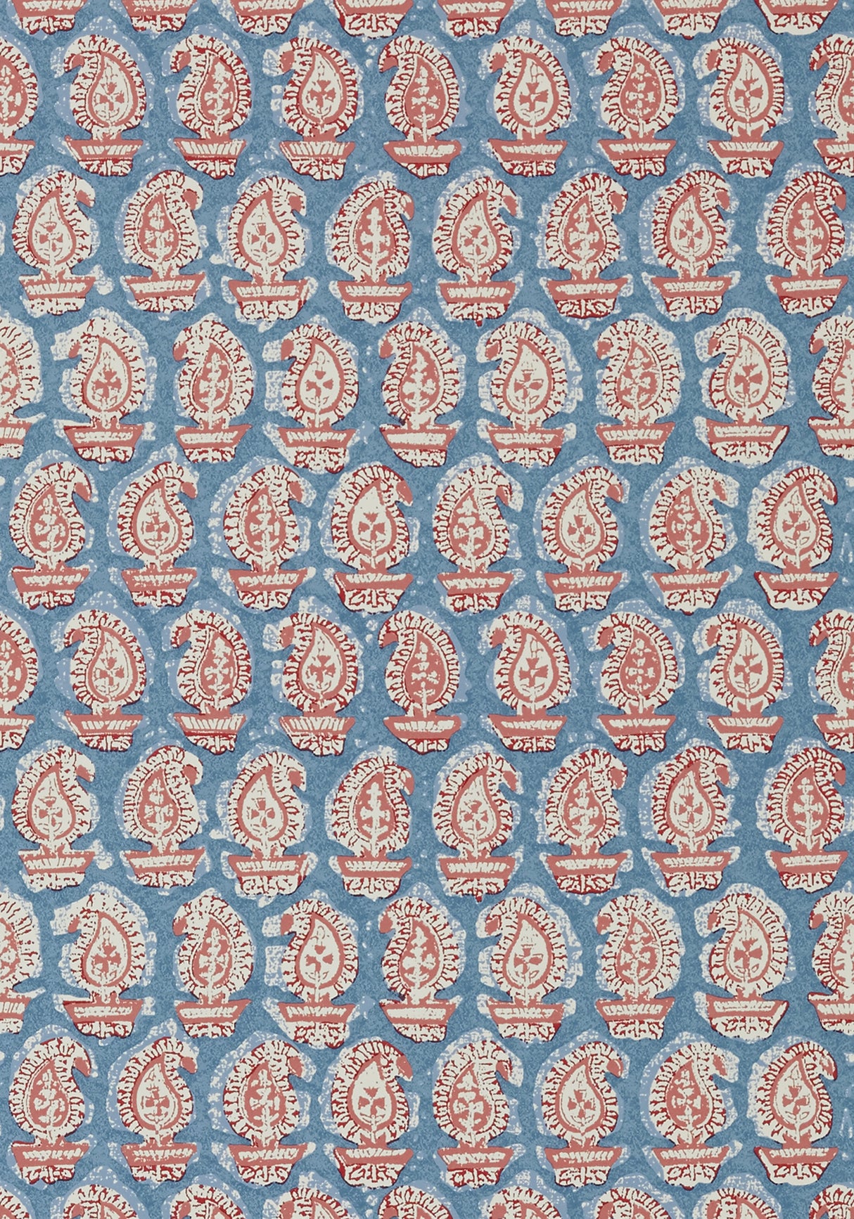 Anna French AT78786 GADA PAISLEY Red and Blue Wallpaper
