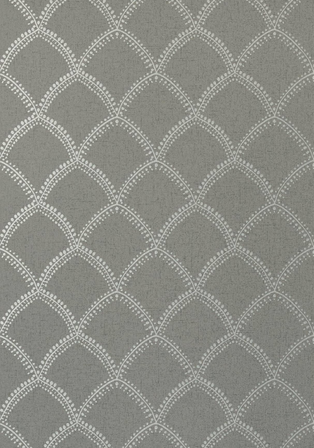 Anna French AT7910 BURMESE Metallic Silver on Charcoal Wallpaper