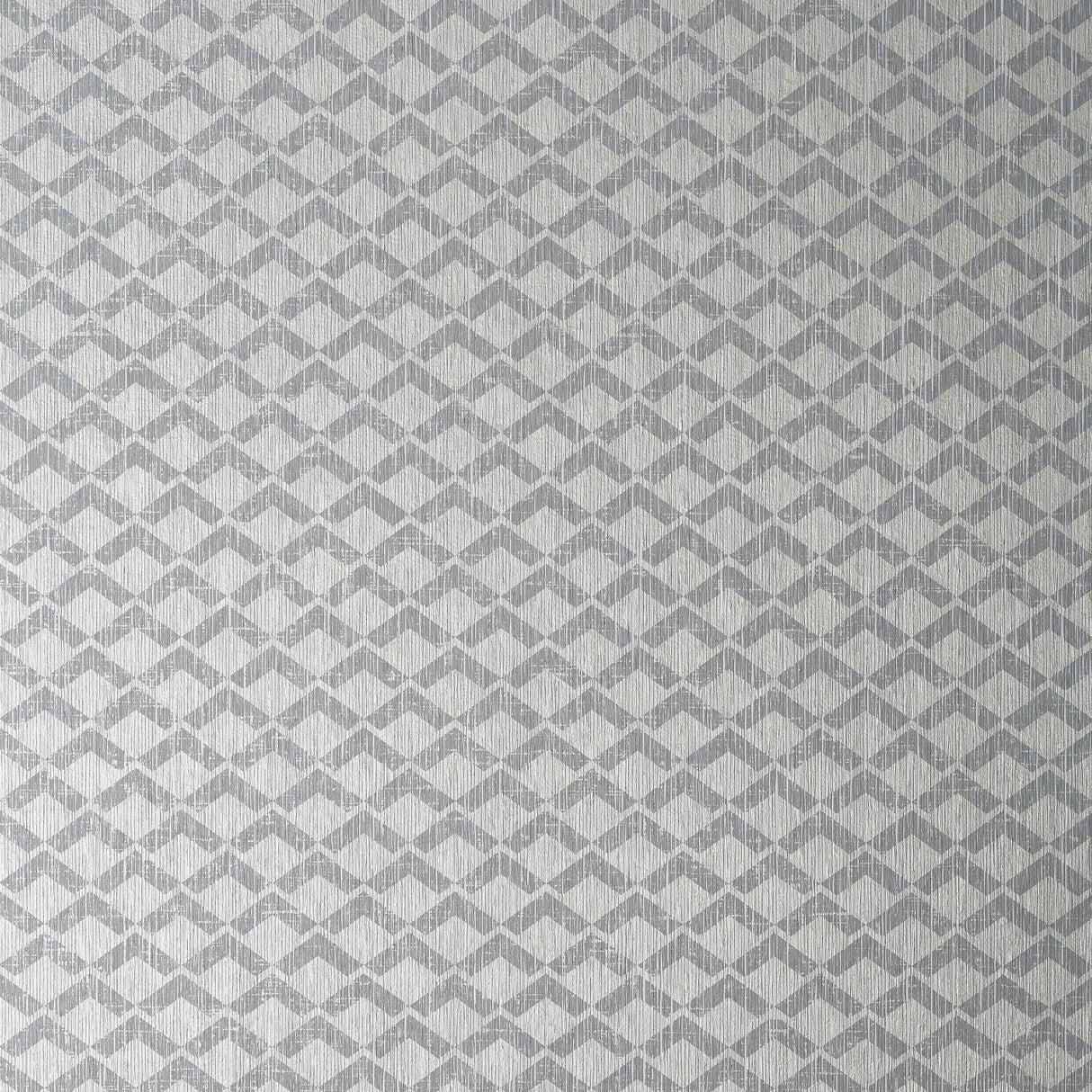 Anna French AT79110 CASHIERS Grey on Metallic Silver Wallpaper