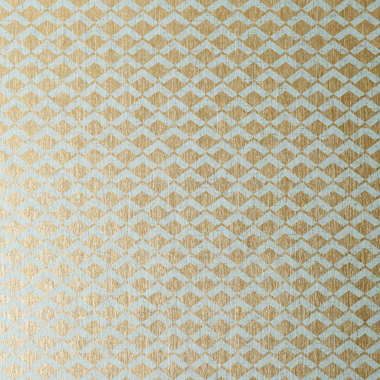 Anna French AT79111 CASHIERS Aqua on Metallic Gold Wallpaper