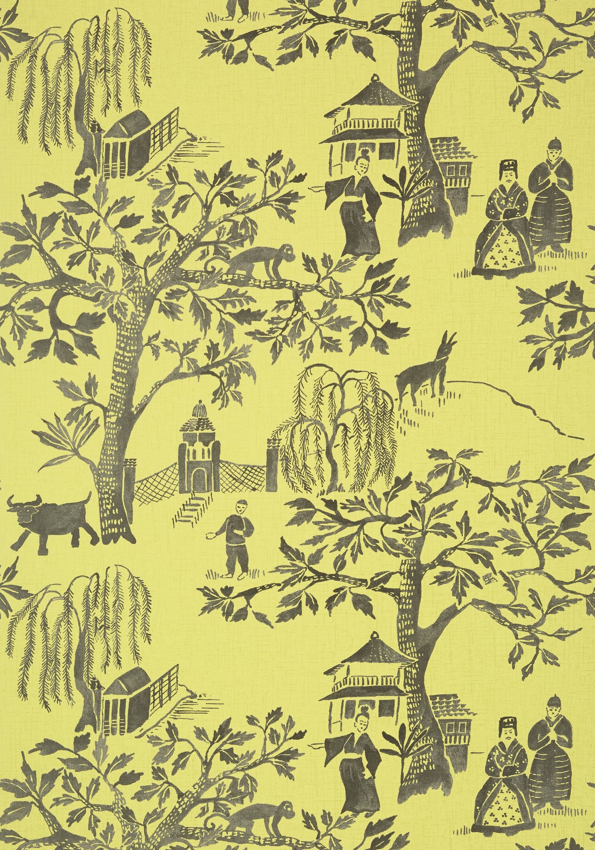 Anna French AT7914 WILLOW WOOD Citron Wallpaper