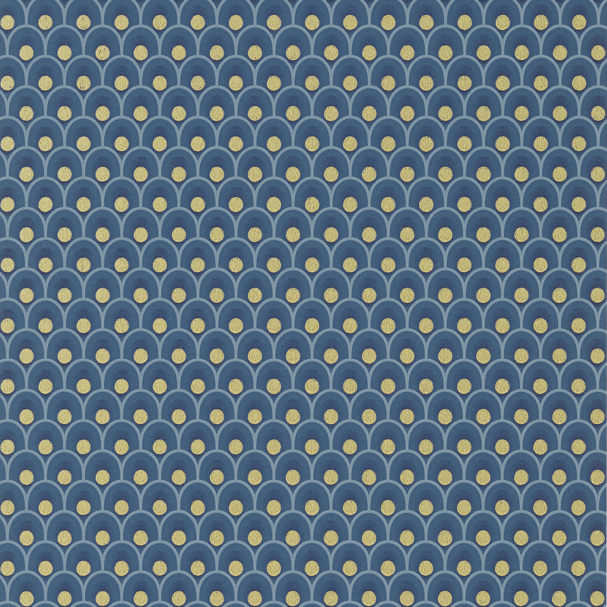 Anna French AT79156 SPENCER Metallic Gold on Navy Wallpaper