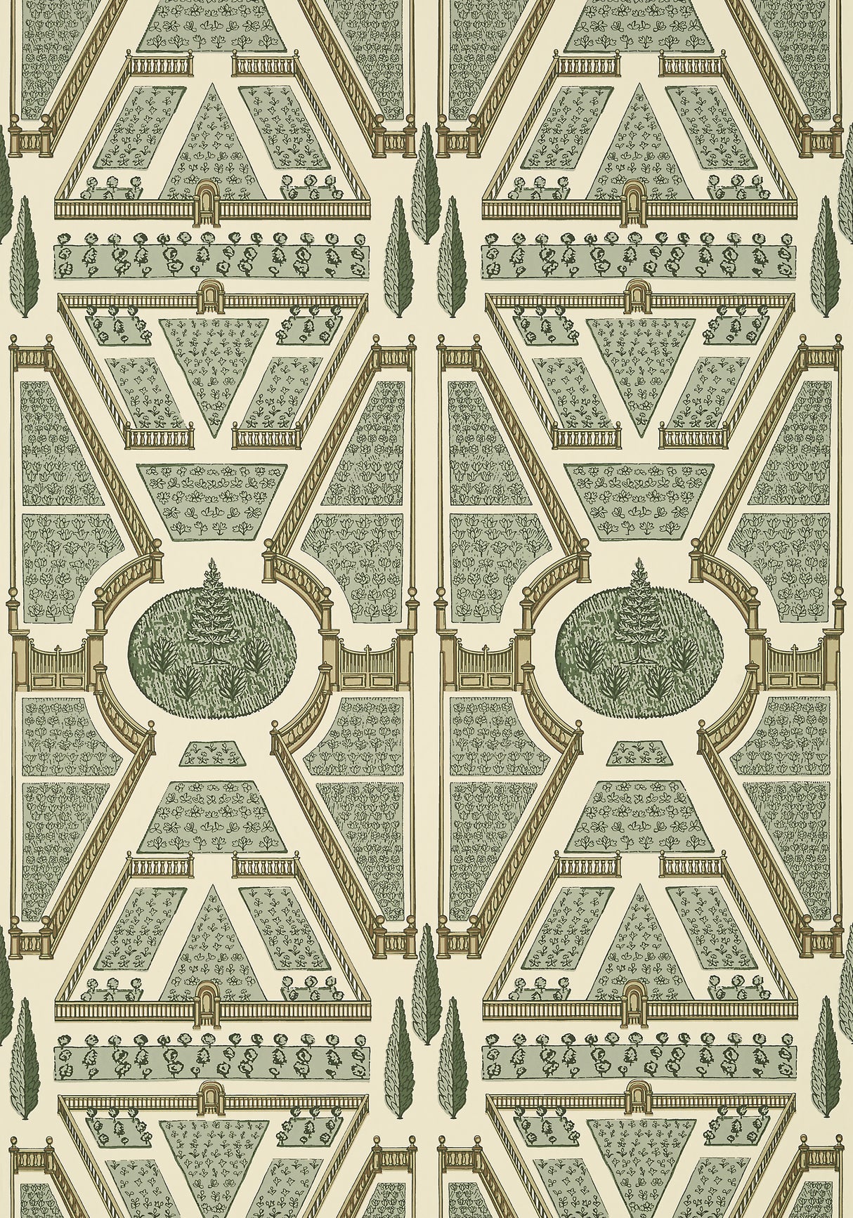 Anna French AT9597 AERIAL GARDEN Sage Wallpaper