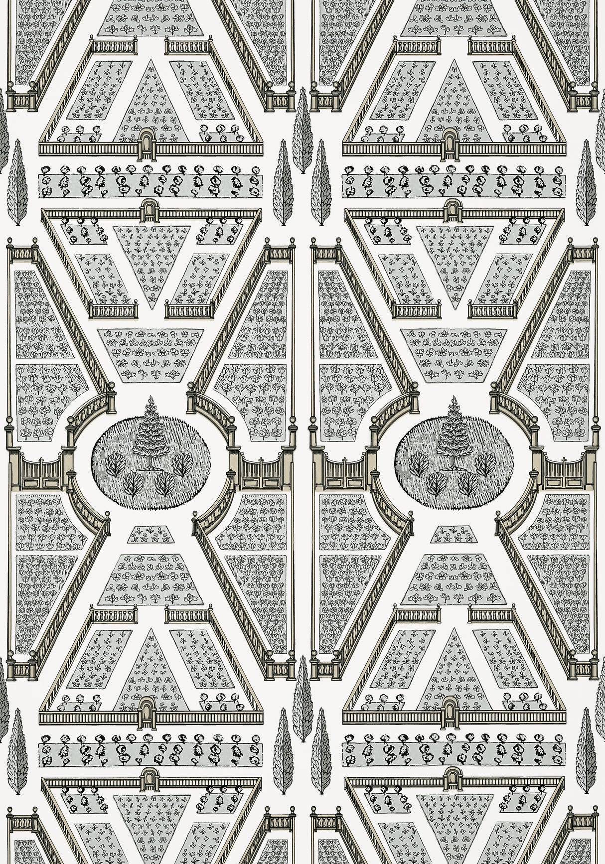 Anna French AT9598 AERIAL GARDEN Neutral Wallpaper