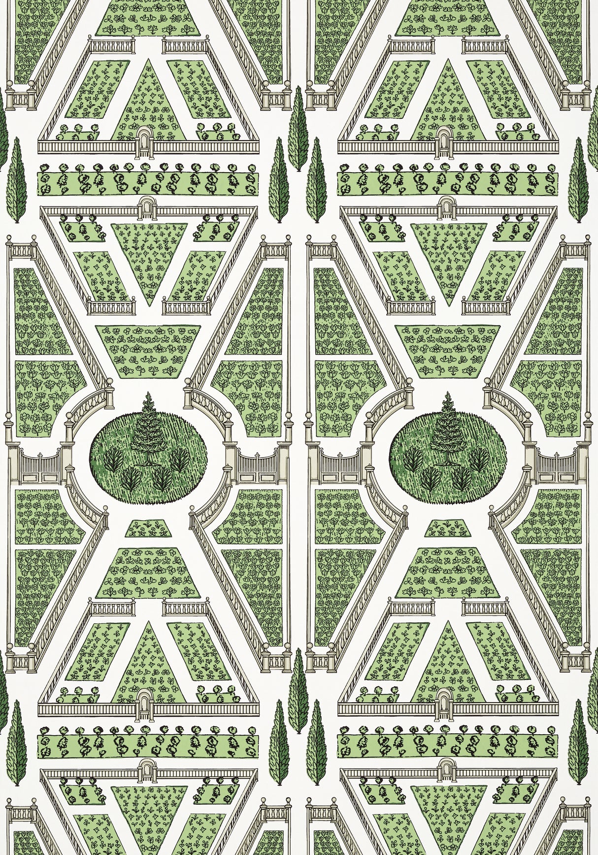 Anna French AT9599 AERIAL GARDEN Green Wallpaper